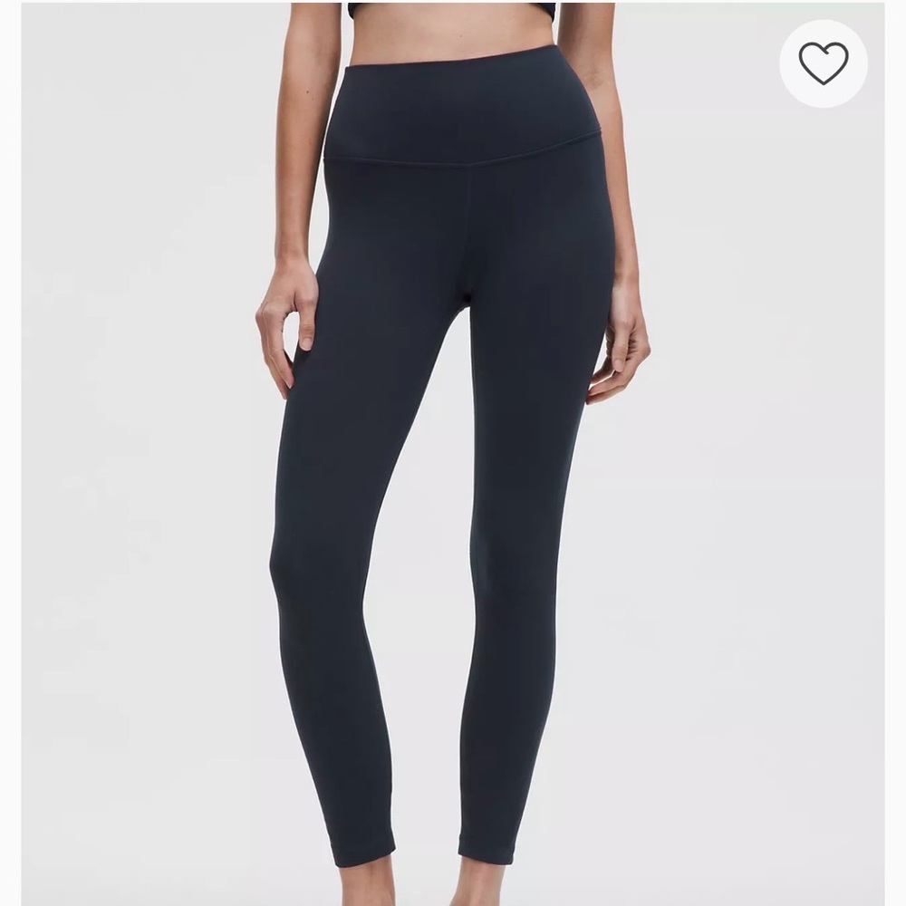 Lulu Align Black High Rise Leggings 25”